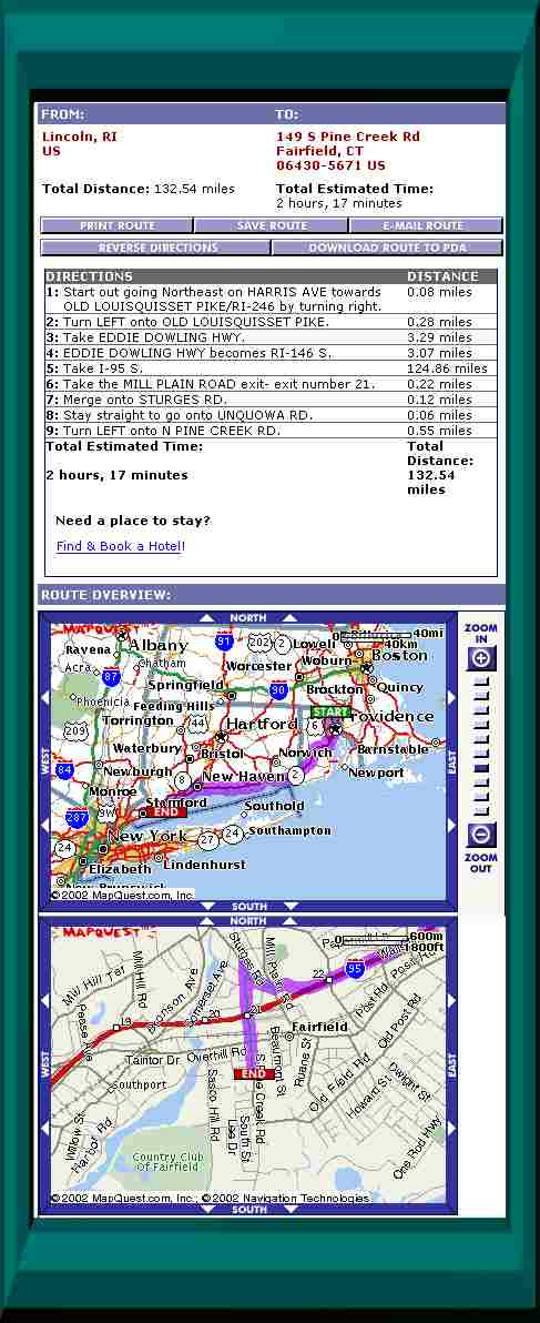 Directions from all points South